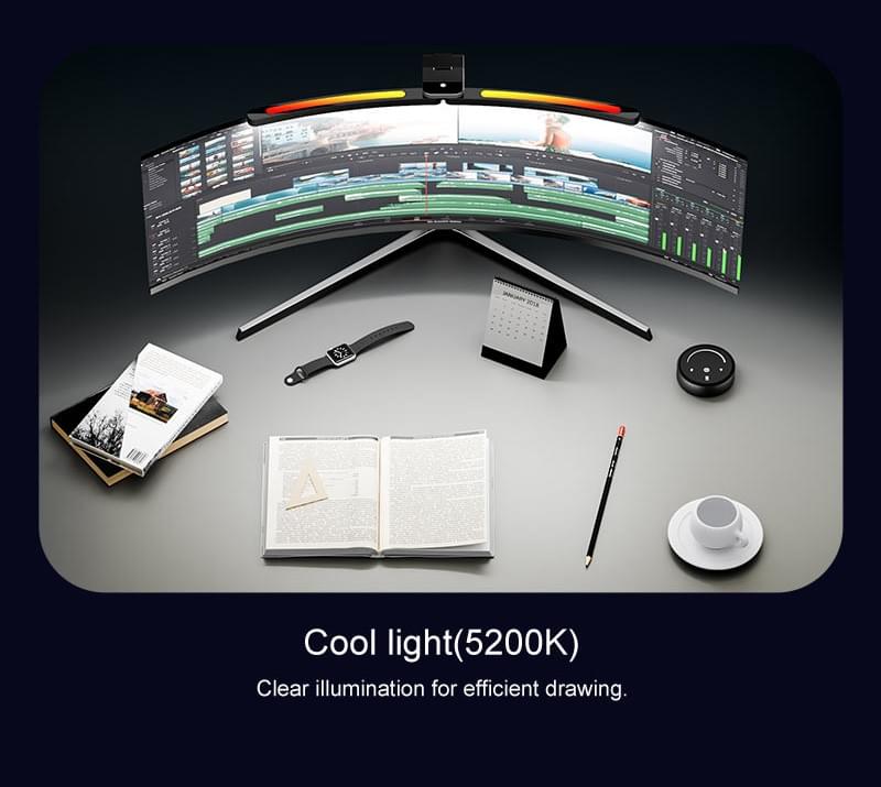 【LED-802Q】 RGB Curved Screen Monitor Lamp