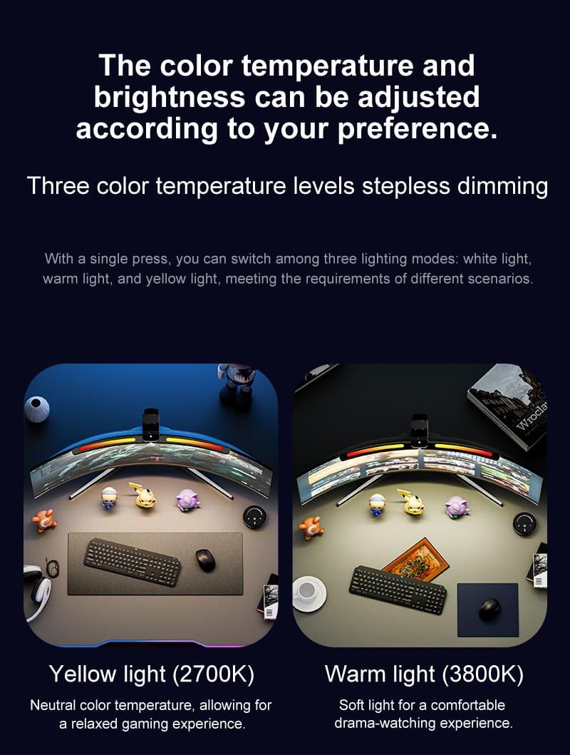 【LED-802Q】 RGB Curved Screen Monitor Lamp