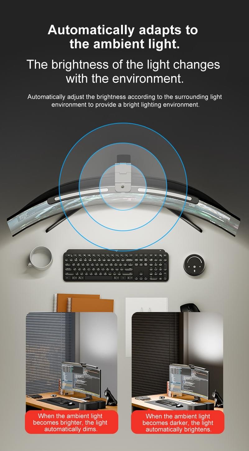 【LED-802Q】 RGB Curved Screen Monitor Lamp