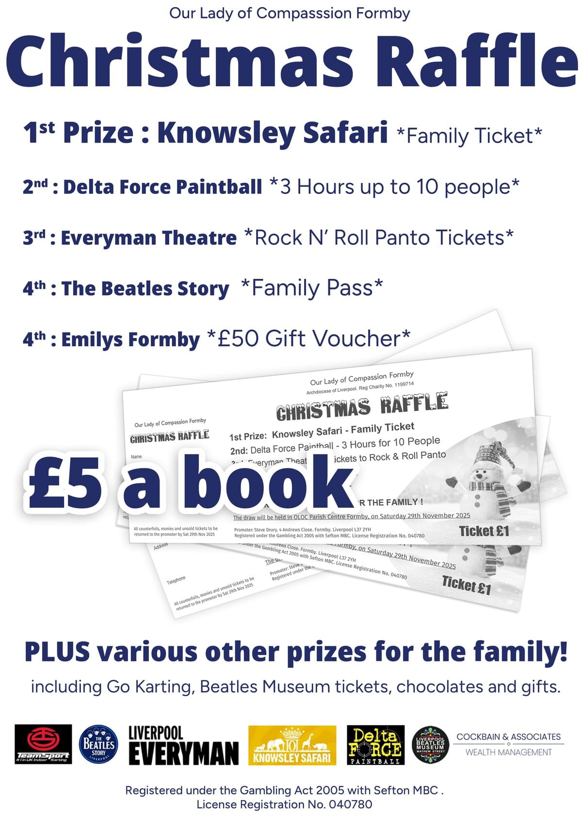 Our Lady of Compassion Formby Christmas Raffle Our Lady of Compassion Formby Christmas Raffle