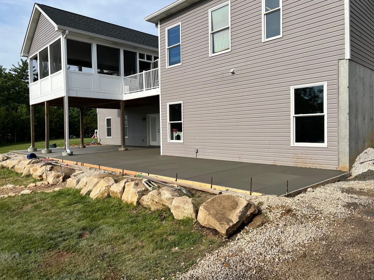 Concrete Patio - Stamped and Dyed Concrete in St. Louis, MO Concrete Patio - Stamped and Dyed Concrete in St. Louis, MO