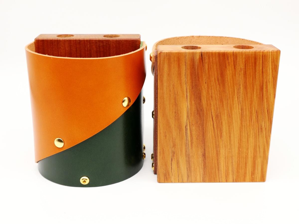 NZ WOOD + LEATHER DESK ORGANIZER (2026 new)
