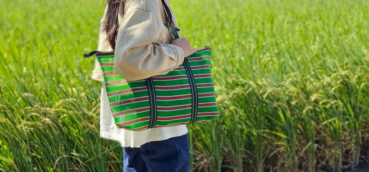 茄芷|拉鍊手提袋(大)