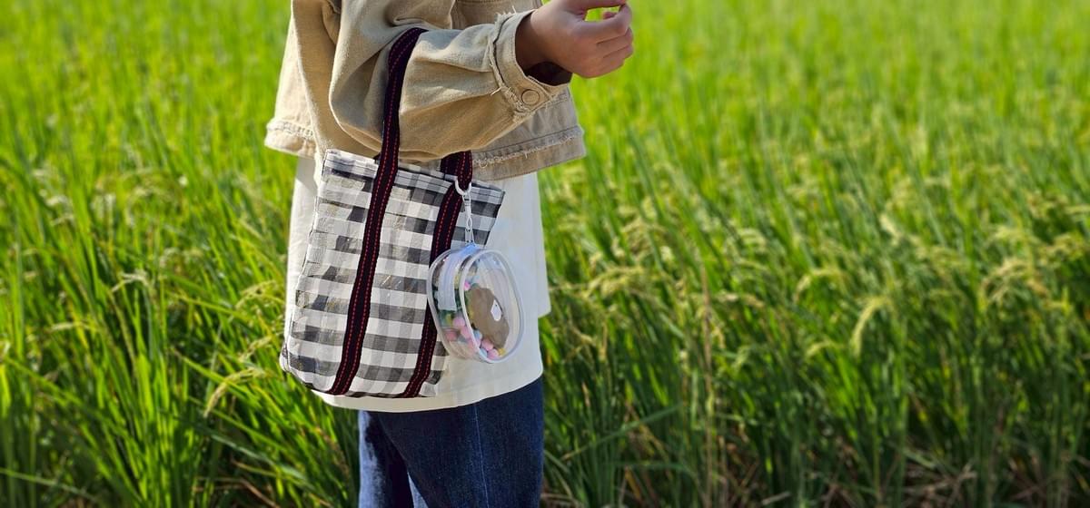 茄芷|2杯袋- (黑白格)