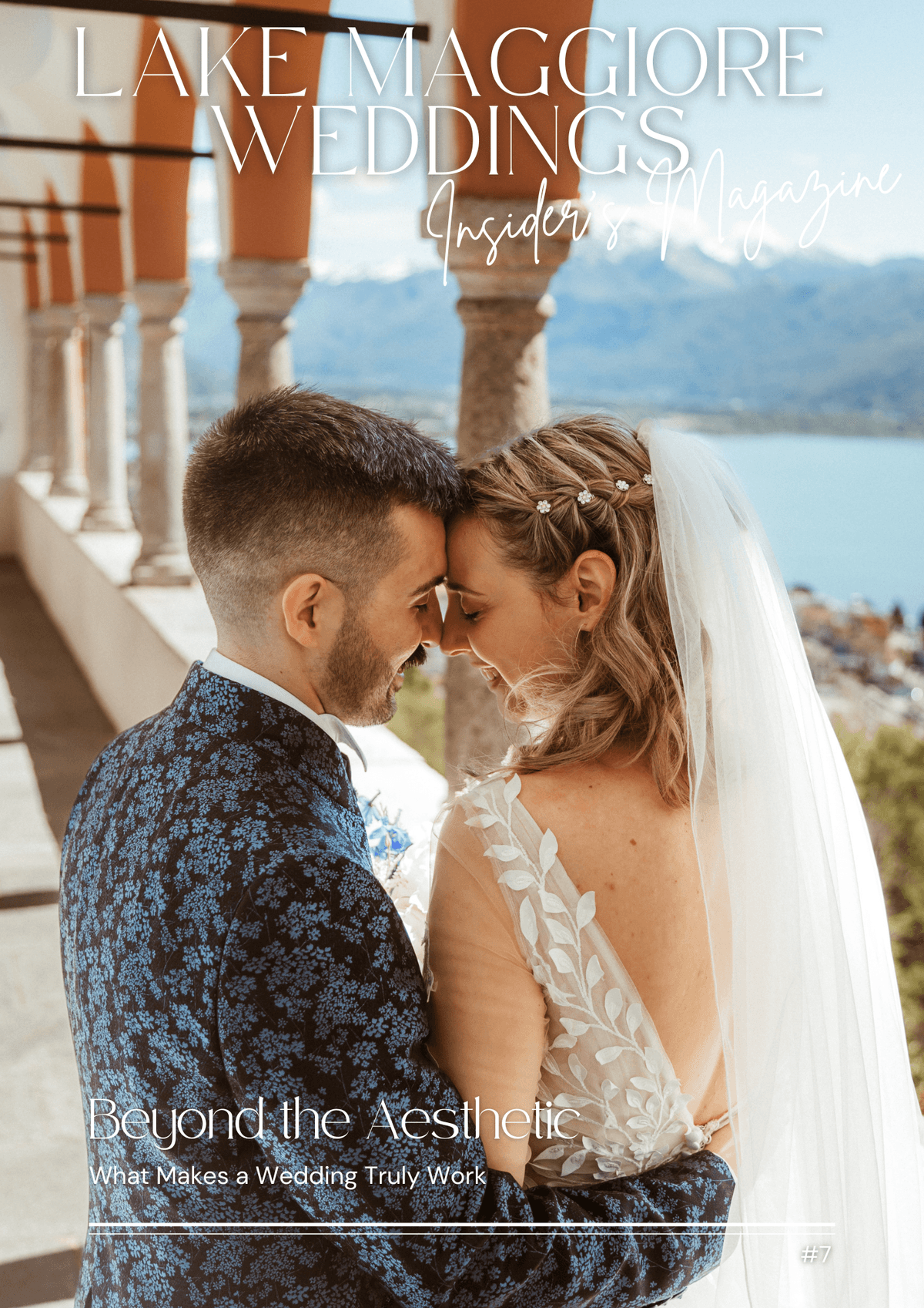 Bride and groom posing after their ceremony at Santuario della Madonna del Sasso with an amazing view of Lake Maggiore Bride and groom posing after their ceremony at Santuario della Madonna del Sasso with an amazing view of Lake Maggiore