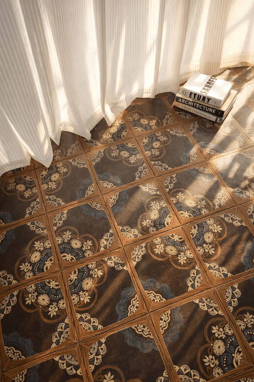 Midnight Filigree | Artisan Framed Lace Tile