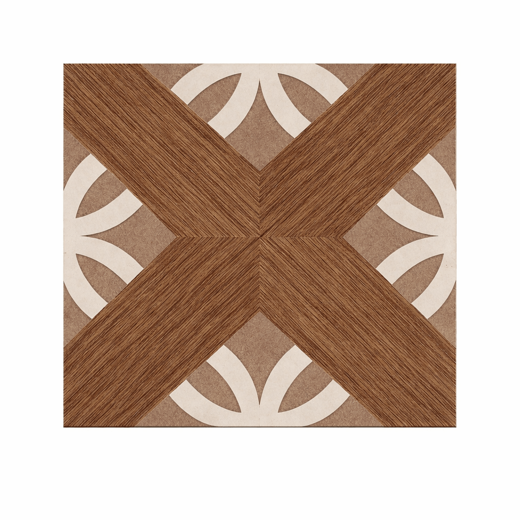 Timber Lattice | Geometric Parquetry Art Tile