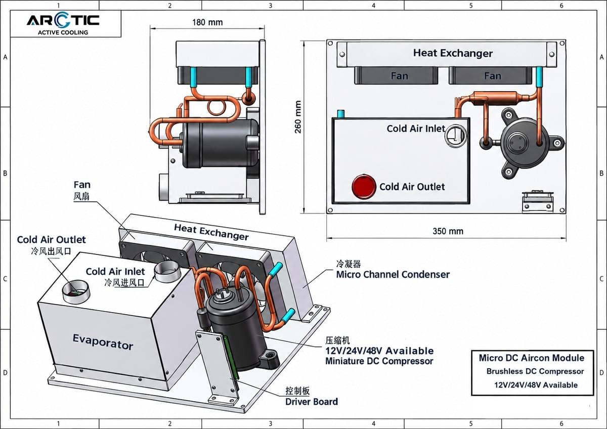 Micro DC Aircon DV3220E-AC (24V)