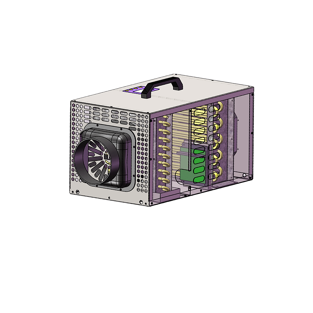 Mini air conditioning perspective view Mini air conditioning perspective view