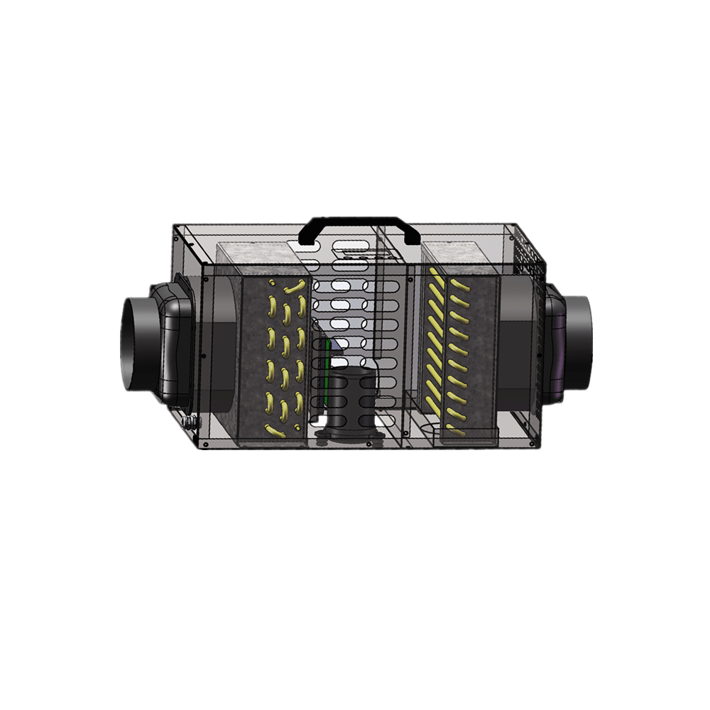 Miniature air conditioning perspective view Miniature air conditioning perspective view