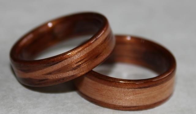 Koa Rings with Cedar inlays. We have Alaskan Yellow  and Western Red Cedar. Both are softer woods and best used for inlays or liners. Koa Rings with Cedar inlays. We have Alaskan Yellow  and Western Red Cedar. Both are softer woods and best used for inlays or liners.