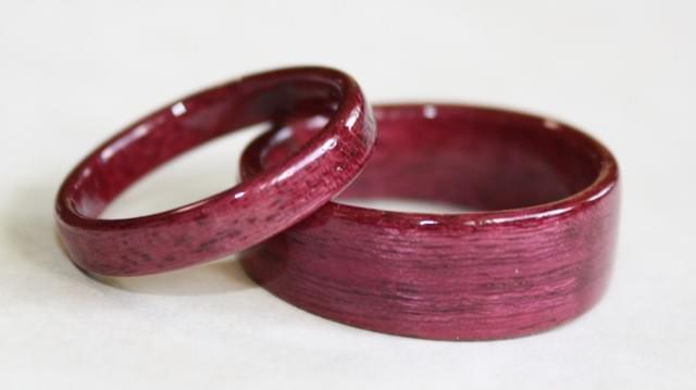 Purpleheart Wood Rings Purpleheart Wood Rings