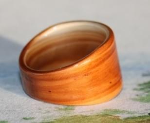 Wide, tapered Pacific Yew Wood Ring Wide, tapered Pacific Yew Wood Ring