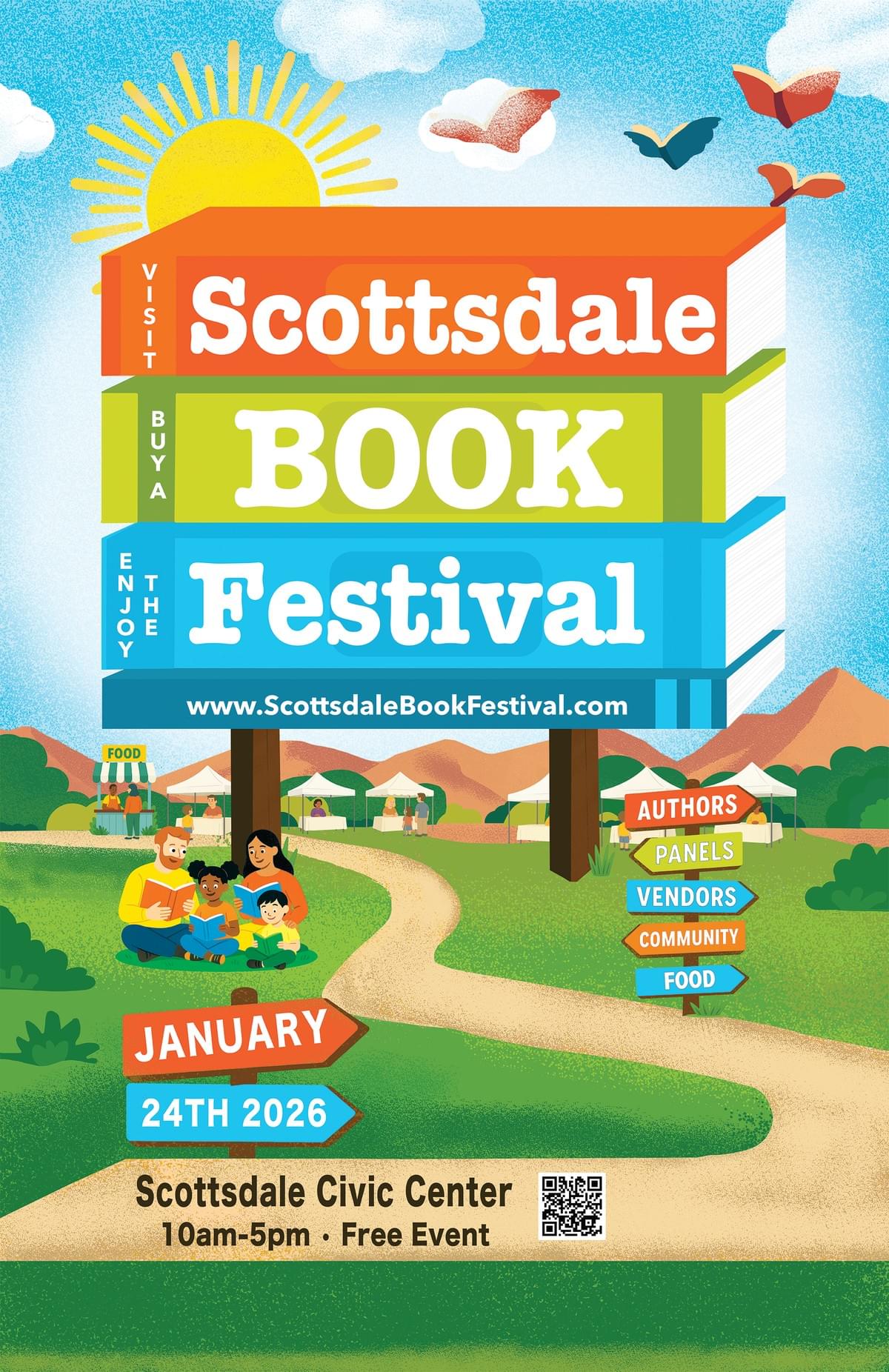 Scottsdale Book Festival 2026 official event poster Scottsdale Book Festival 2026 official event poster