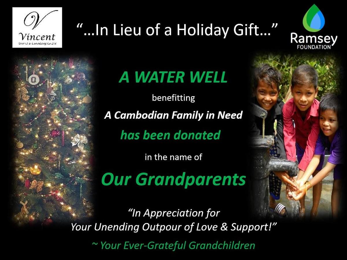 An example of an electronic dedication certificate that's included with an "In Lieu of a Holiday Gift" donation An example of an electronic dedication certificate that's included with an "In Lieu of a Holiday Gift" donation
