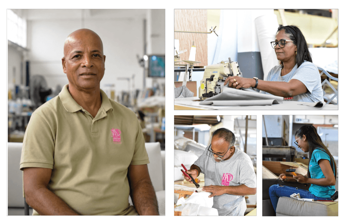 Christian Alexis, fondateur d’Atelier Déco, dans son atelier à Phoenix à Maurice Christian Alexis, fondateur d’Atelier Déco, dans son atelier à Phoenix à Maurice