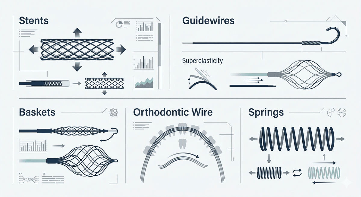 Nitinol-based medical device market segments for stents and guidewires Nitinol-based medical device market segments for stents and guidewires