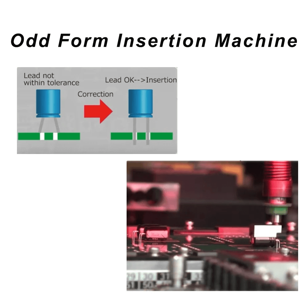 Efficient use of an automatic insertion machine for radial component placement Efficient use of an automatic insertion machine for radial component placement