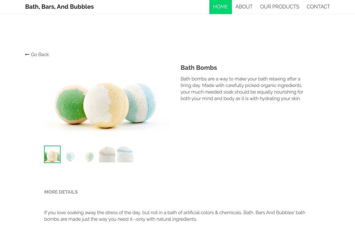 Strikingly showcase item page with a project image gallery and detailed description Strikingly showcase item page with a project image gallery and detailed description