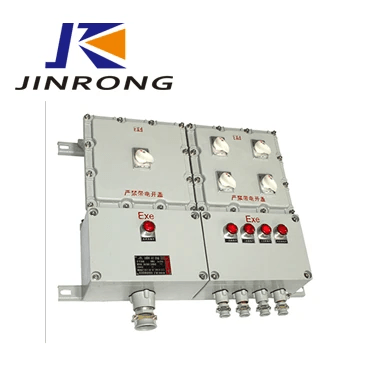 Detailed view of explosion proof boxes showcasing features Detailed view of explosion proof boxes showcasing features