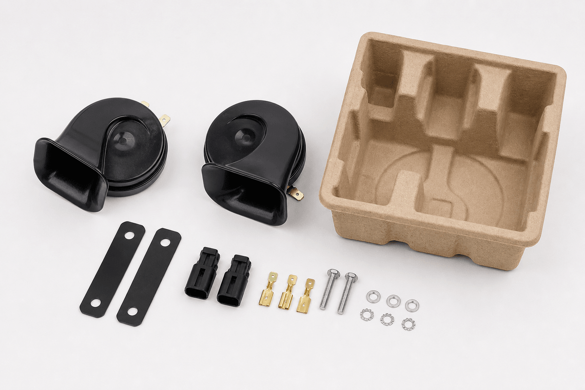 Buyer testing dual tone 12V snail horn pair Buyer testing dual tone 12V snail horn pair
