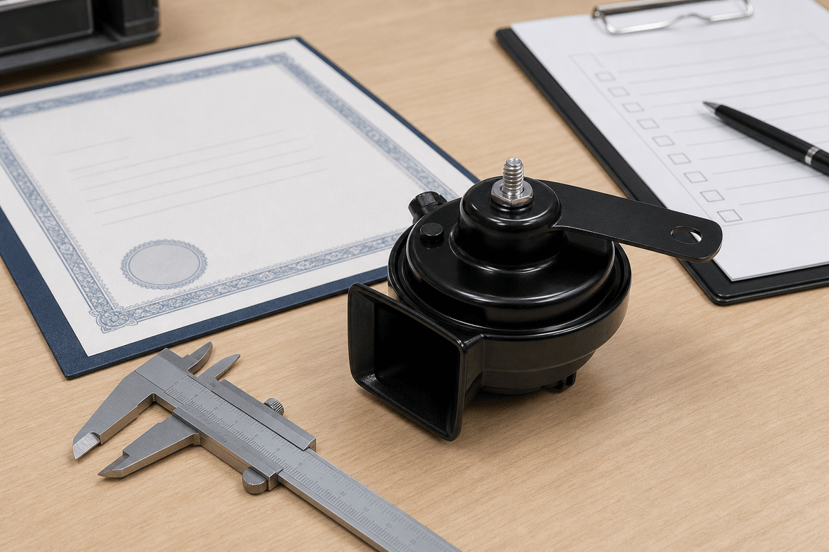 E-mark car horn manufacturer document and sample check E-mark car horn manufacturer document and sample check