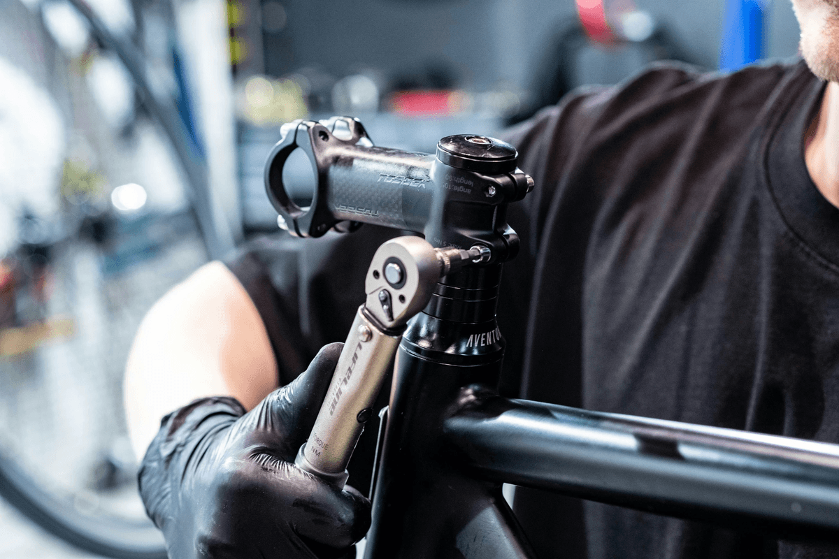 On-Site Bike Tests safety inspection showing loose parts frame check On-Site Bike Tests safety inspection showing loose parts frame check