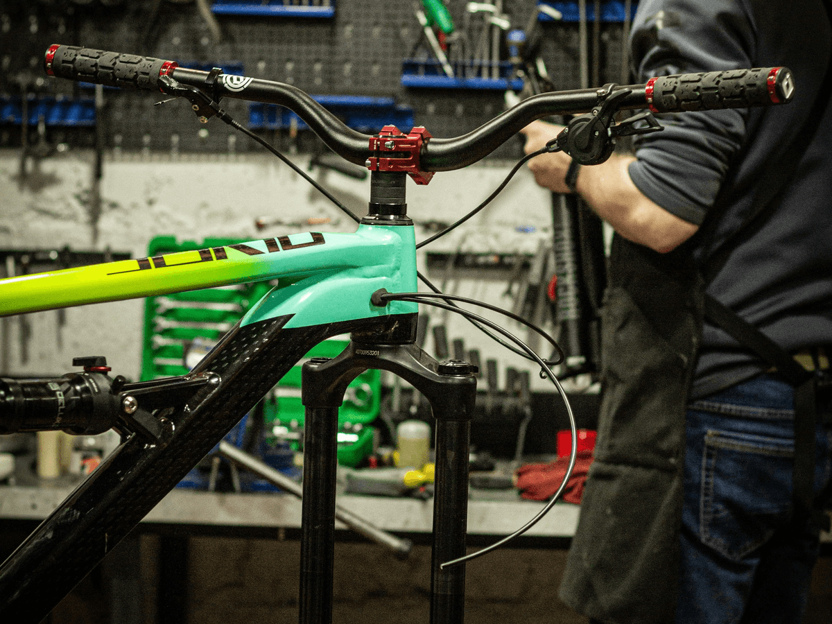 bicycle being tested for issues bicycle being tested for issues