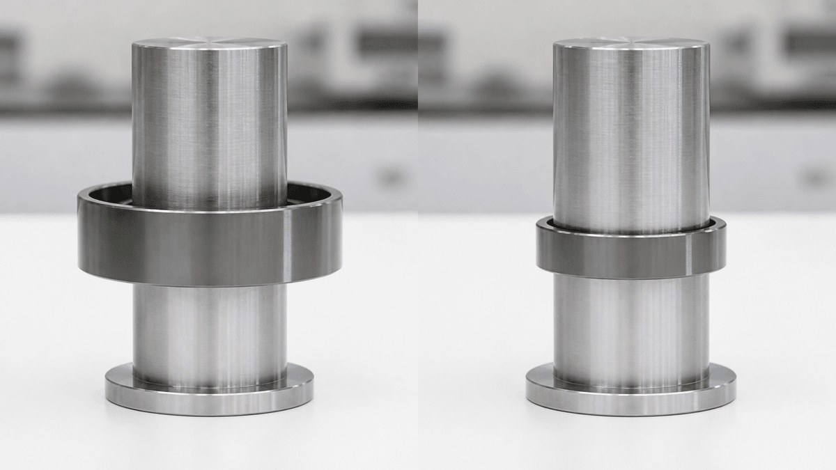 NiTiNb ring expanded and recovered states for coupling NiTiNb ring expanded and recovered states for coupling