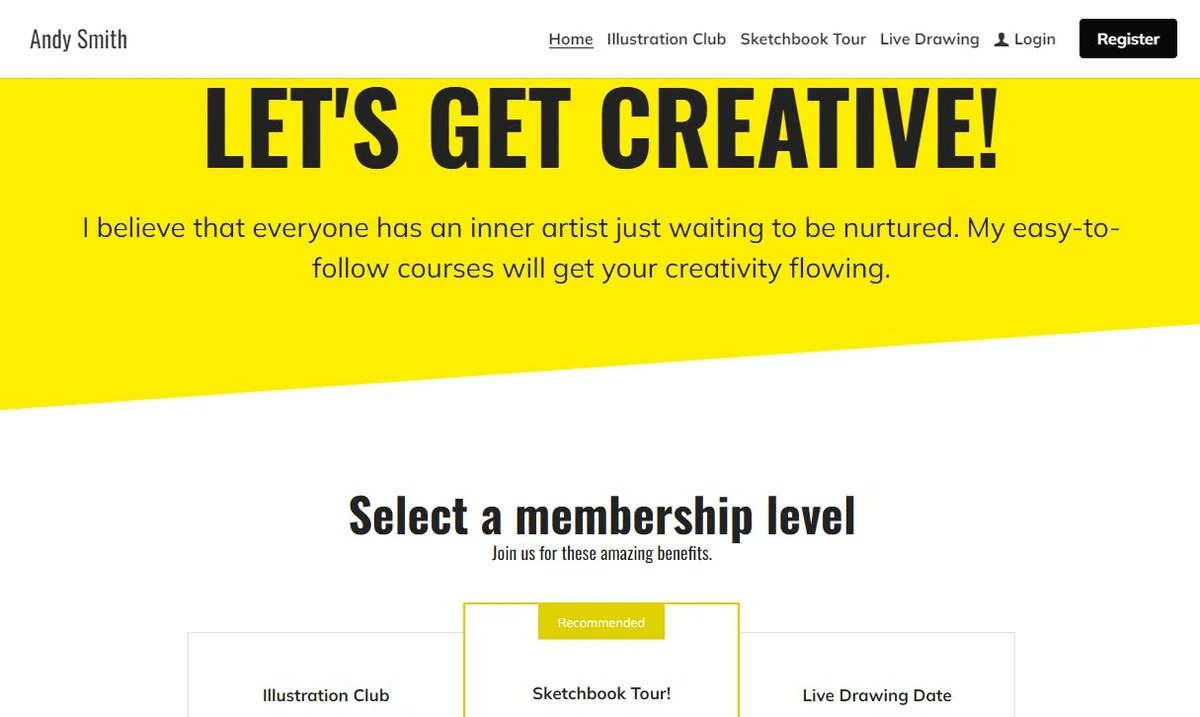 membership landing page design showcasing vibrant visuals and clear CTAs membership landing page design showcasing vibrant visuals and clear CTAs