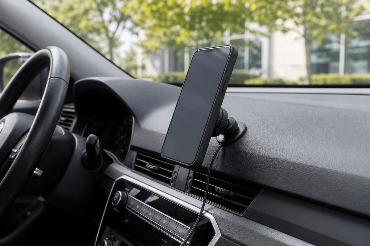 MagSafe style car phone holder tested with phone case MagSafe style car phone holder tested with phone case
