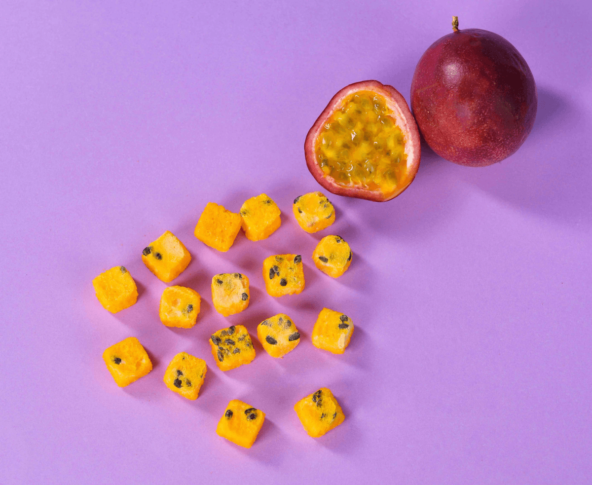 Delicious pack of freeze dried passion fruit snacks Delicious pack of freeze dried passion fruit snacks