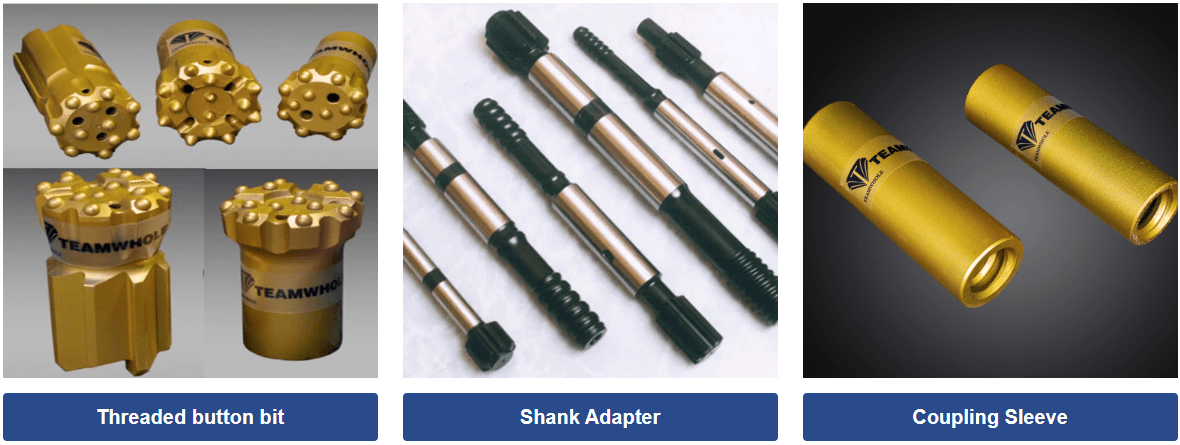 Teamwhole's advanced dth hammer bits and hammers for efficient deep hole drilling Teamwhole's advanced dth hammer bits and hammers for efficient deep hole drilling