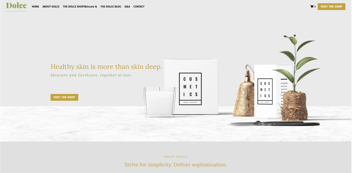 Dolee website template displaying an announcement bar above the header Dolee website template displaying an announcement bar above the header