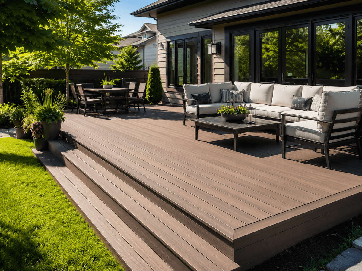 Modern deck where heat and layout considerations matter Modern deck where heat and layout considerations matter