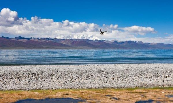 Scenic view showcasing major asian rivers originating from Tibet. Scenic view showcasing major asian rivers originating from Tibet.