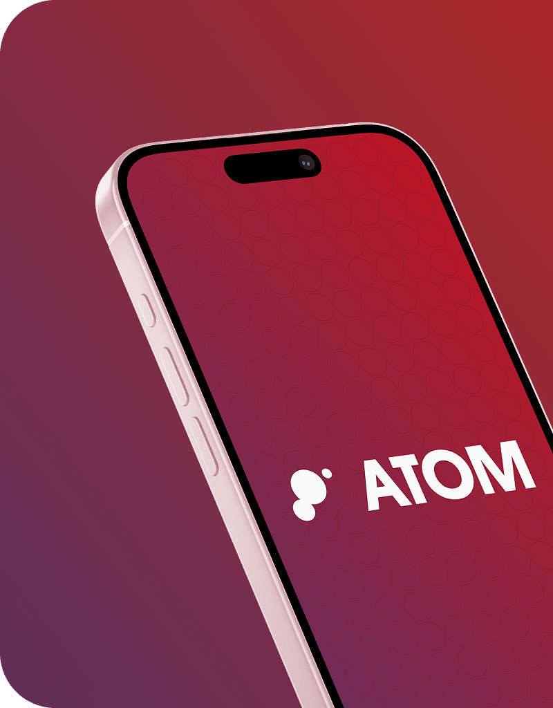 ATOM marketplace login screen with account access controls. ATOM marketplace login screen with account access controls.