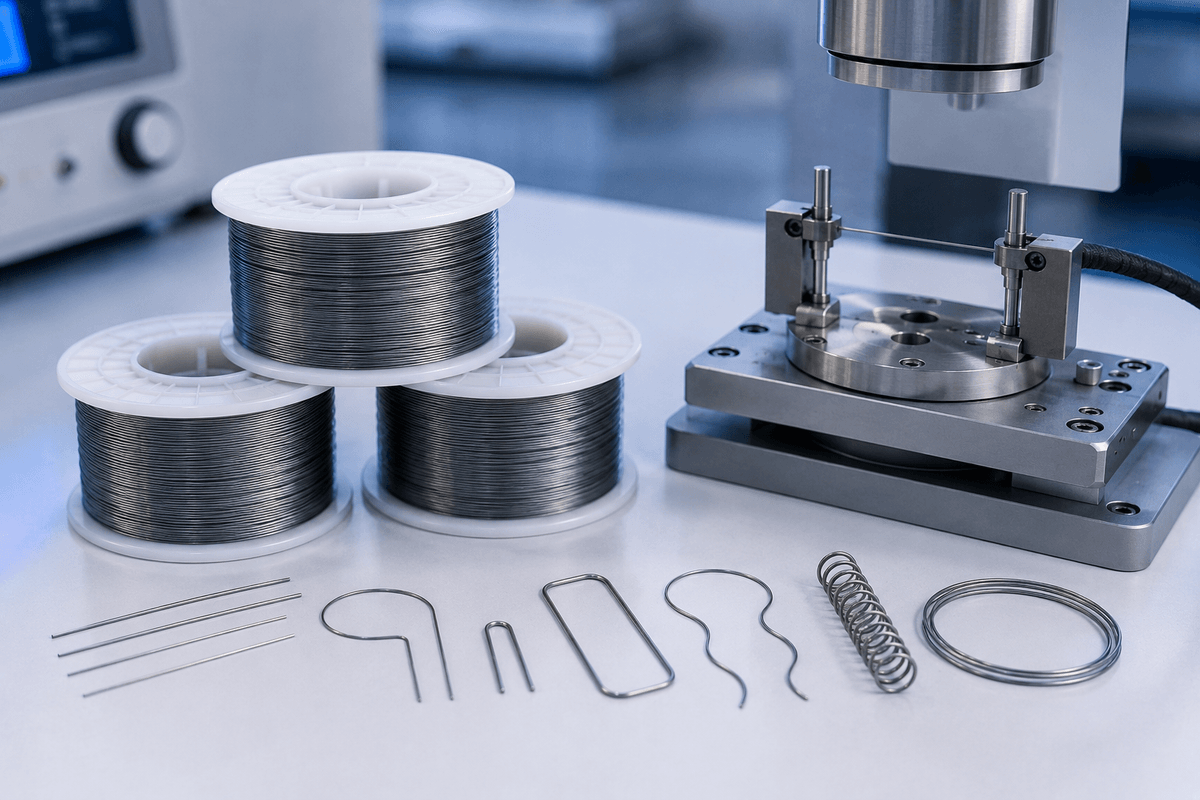 Nitinol shape memory wire Active Af selection for thermal actuation Nitinol shape memory wire Active Af selection for thermal actuation