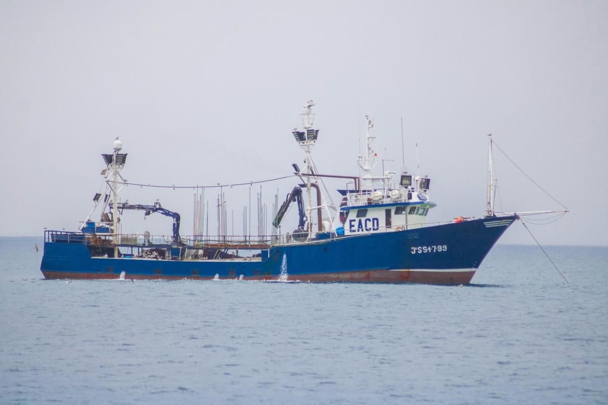 industrial fishing boat operating sustainably at sea industrial fishing boat operating sustainably at sea