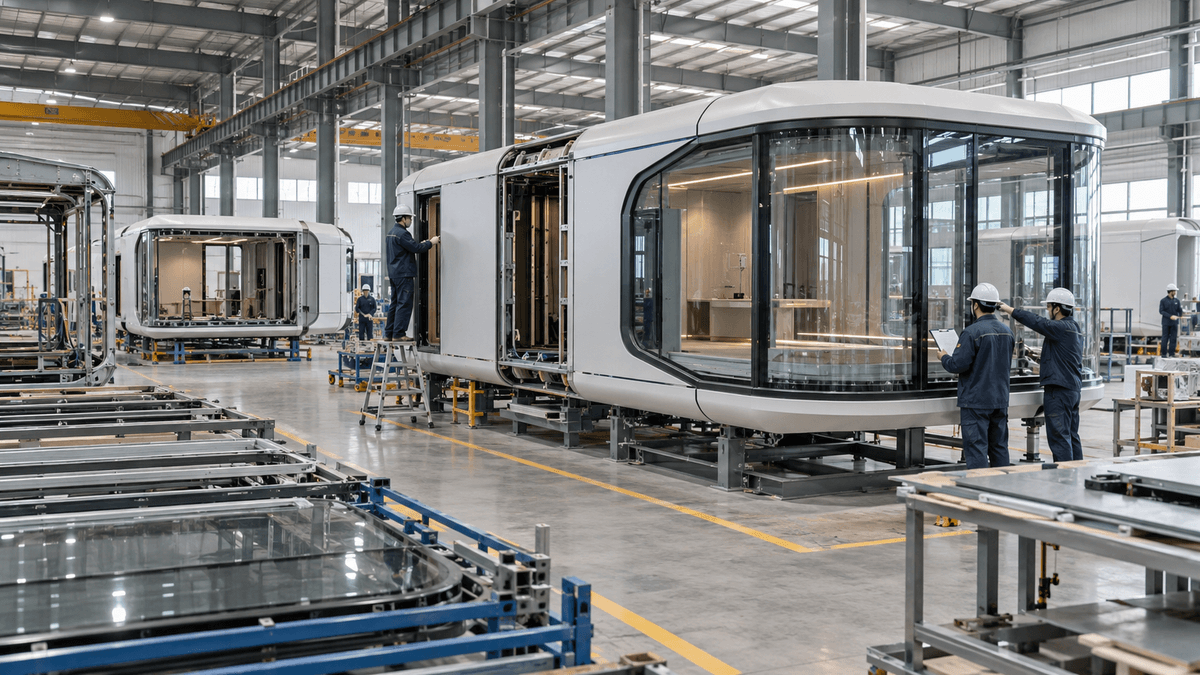 Fabricante de casas cápsula en línea de producción Fabricante de casas cápsula en línea de producción
