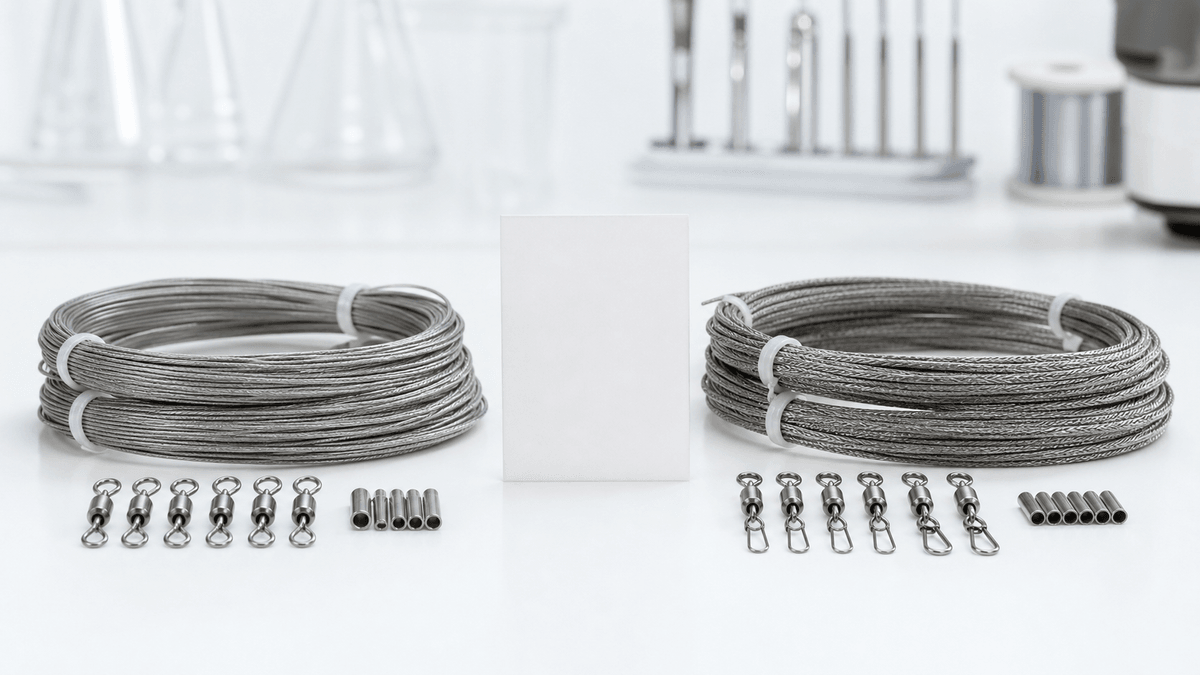 Nitinol fishing line SE508 and LSE5065 sample comparison Nitinol fishing line SE508 and LSE5065 sample comparison