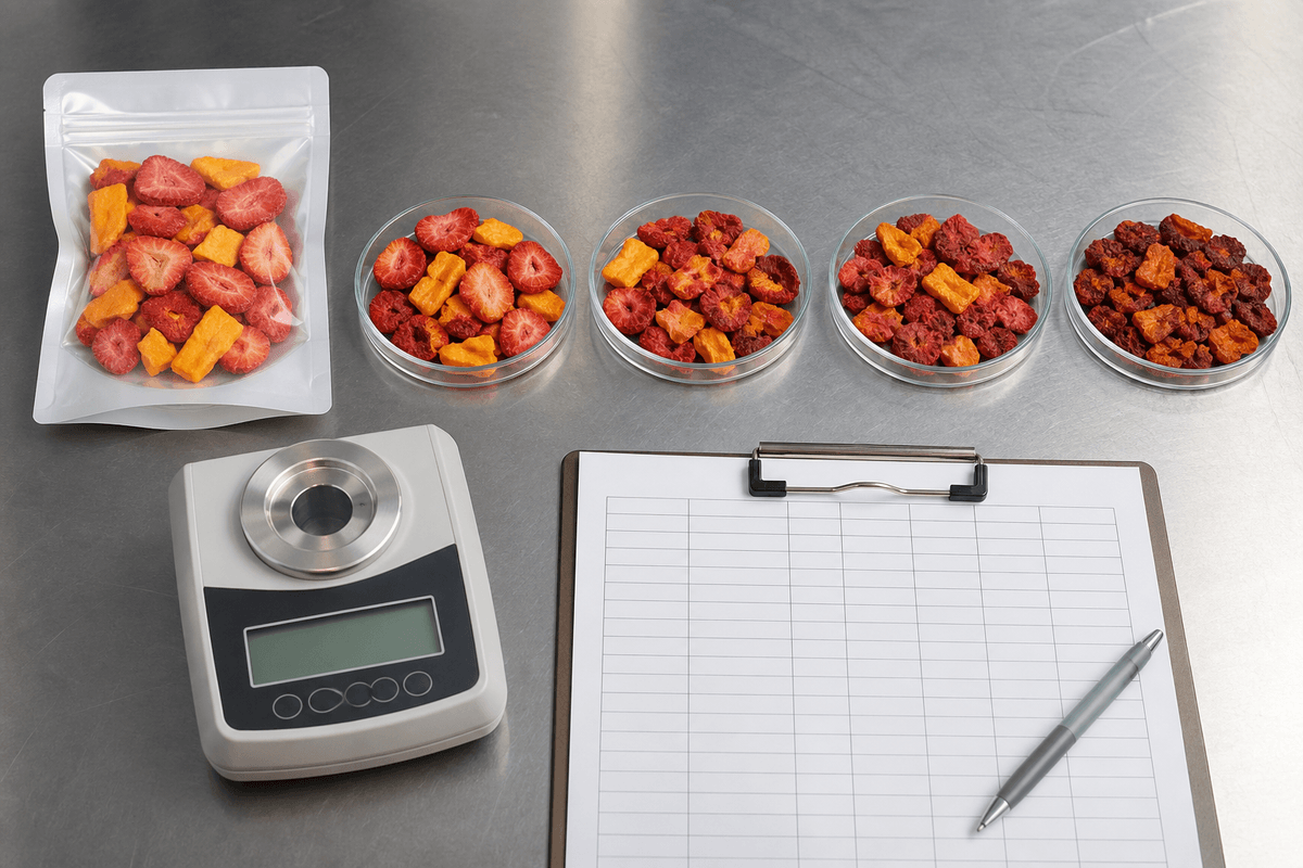 opened-pack fruit samples compared during an exposure-time study opened-pack fruit samples compared during an exposure-time study