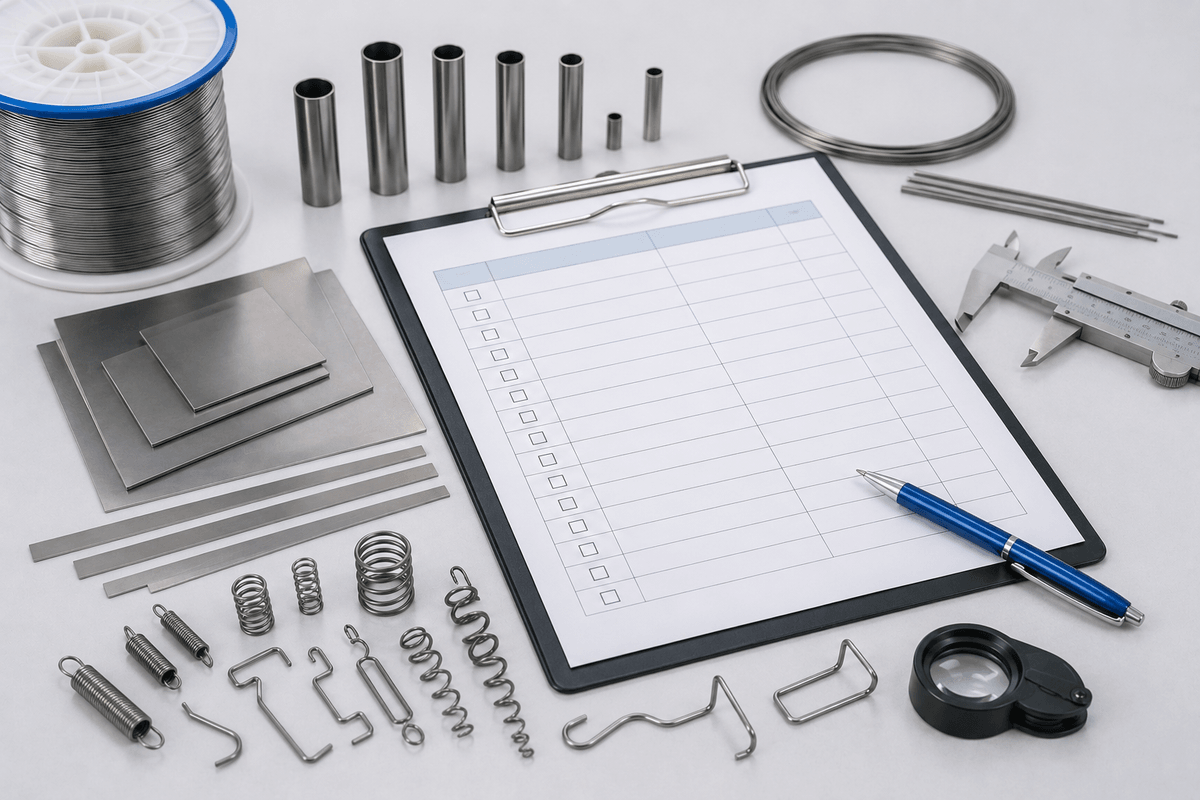 Nitinol company supplier evaluation with wire tube and spring samples Nitinol company supplier evaluation with wire tube and spring samples