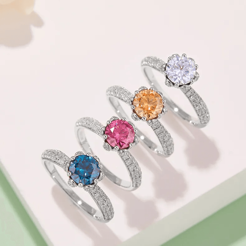 Exquisite rose gold flower moissanite ring Exquisite rose gold flower moissanite ring