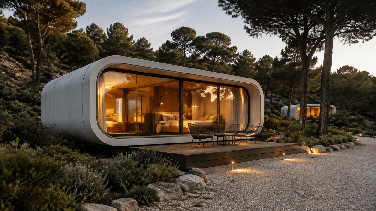 Casas cápsula prefabricadas para glamping Casas cápsula prefabricadas para glamping