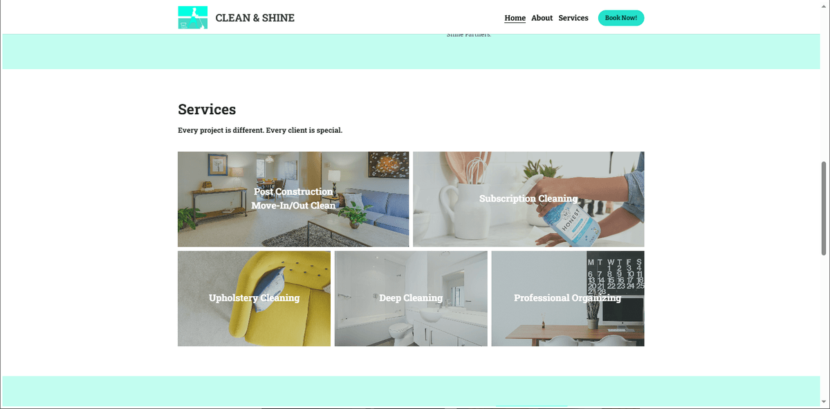 Service list presentation with expandable sections for better navigation Service list presentation with expandable sections for better navigation