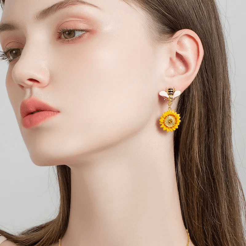 sunflower earrings collection showcasing unique designs sunflower earrings collection showcasing unique designs