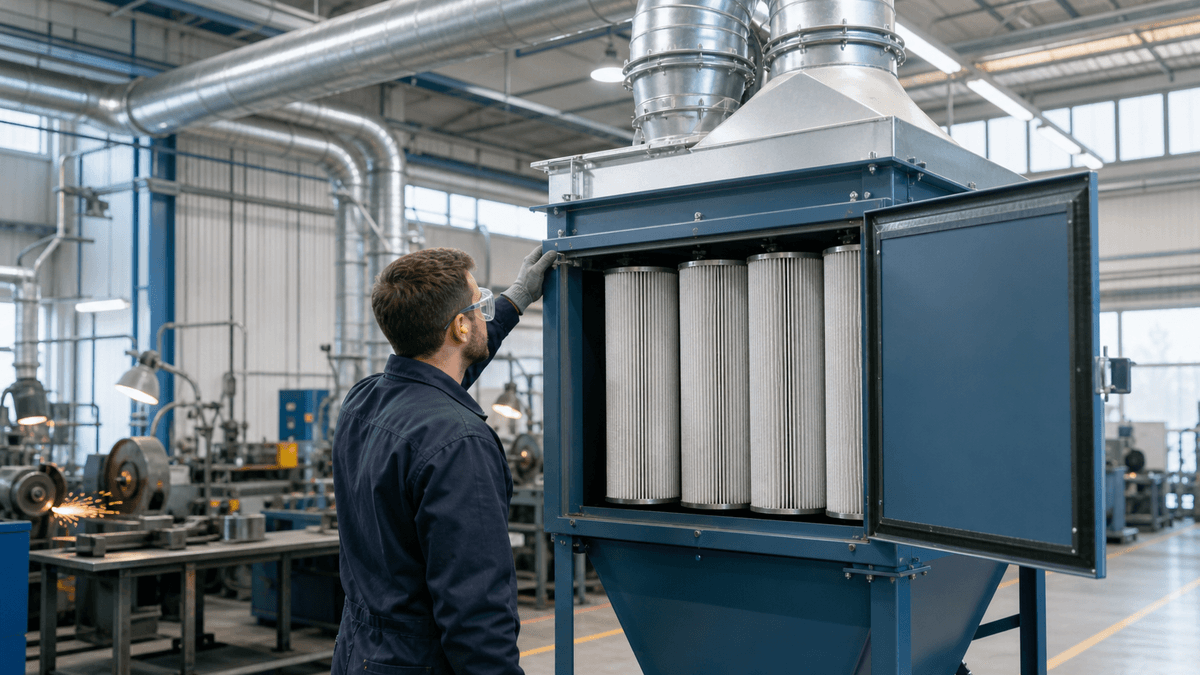 Fabrication shop review of grinding dust control and filter loading Fabrication shop review of grinding dust control and filter loading