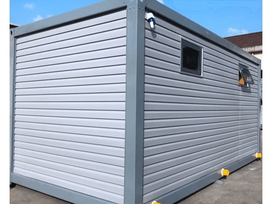 Portable bathroom options at an outdoor event. Portable bathroom options at an outdoor event.