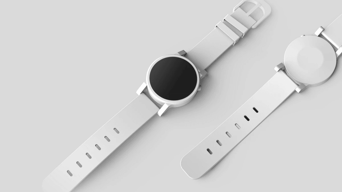 Minimal watch product photographed clearly against a clean background Minimal watch product photographed clearly against a clean background